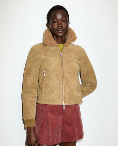  MAX&Co. - Áo khoác bomber nữ cổ lông Mcobird 