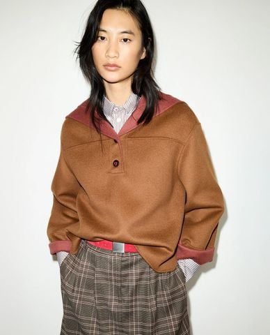  MAX&Co. - Áo khoác dạ lông cừu nữ cổ thủy thủ Mcovischio 