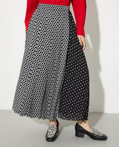  MAX&Co. - Chân váy xếp li midi họa tiết chấm bi Mcoricamo 