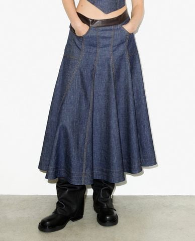  MAX&Co. - Chân váy denim midi xếp li Mcoufo 