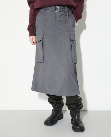  MAX&Co. - Chân váy phom suông midi phối túi hộp Detroit 