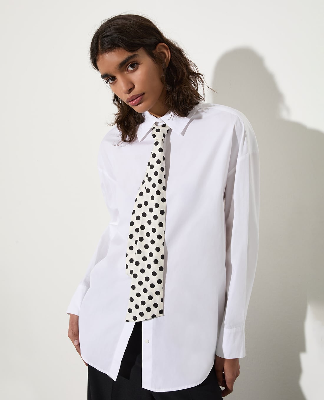 MAX&Co. - Áo sơ mi nữ tay dài kèm cà vạt Mcozebu