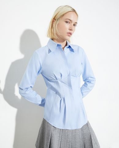  MAX&Co. - Áo sơ mi nữ cổ bẻ tay dài Ondin 