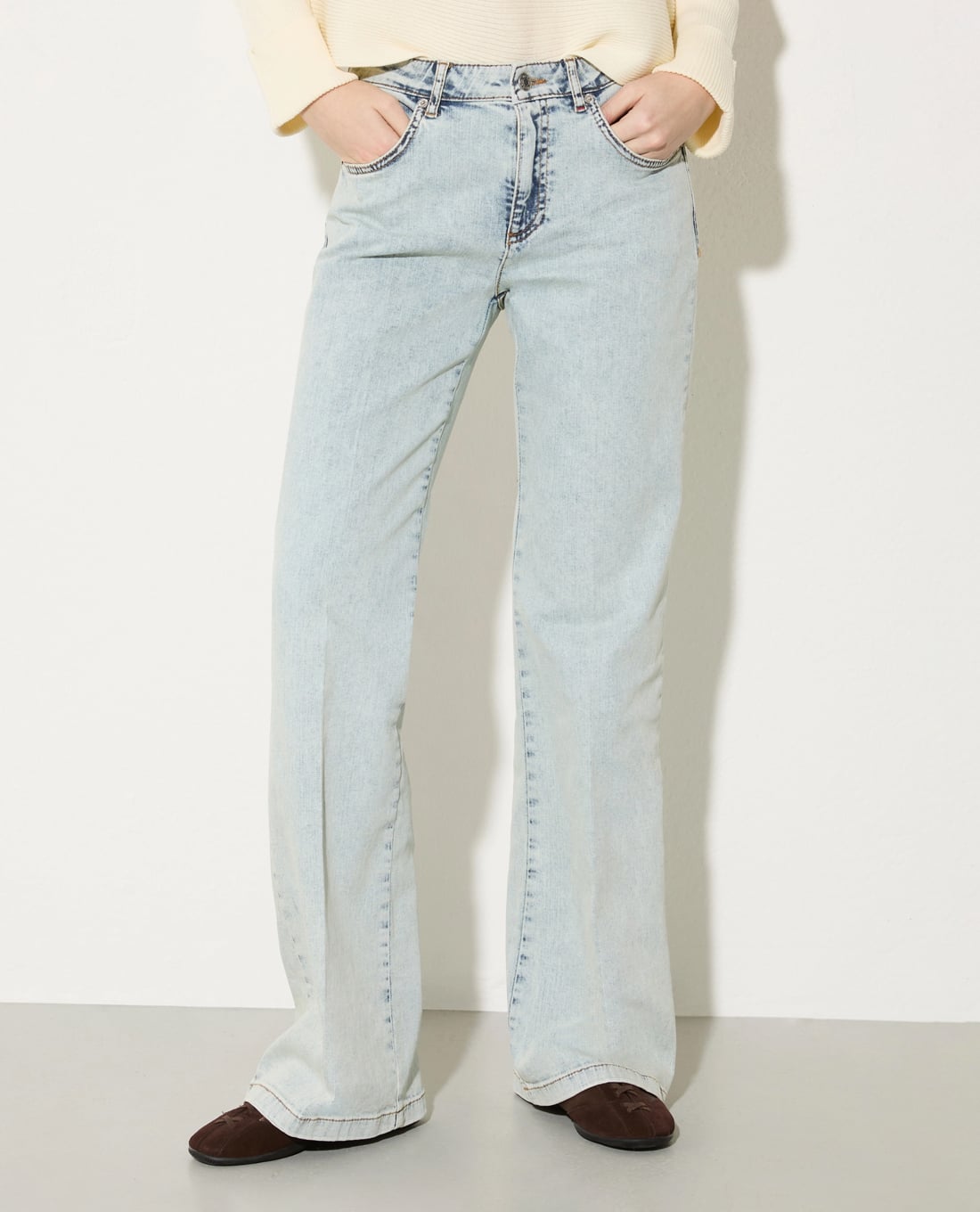 MAX&Co. - Quần jeans nữ ống loe cổ điển Mcopasta