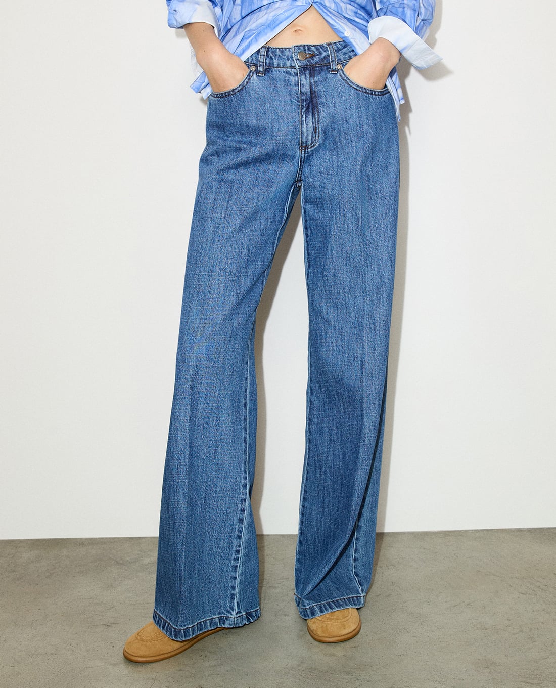 MAX&Co. - Quần jeans nữ ống rộng Mcoliriche