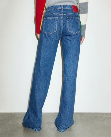  MAX&Co. - Quần jeans nữ ống rộng wash bạc Mcolegume 