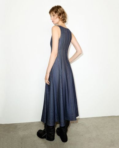 MAX&Co. - Đầm denim midi sát nách khoá kéo Mcoovatta 
