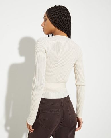  MAX&Co. - Áo khoác cardigan nữ tay dài phối nơ Mcomateria 