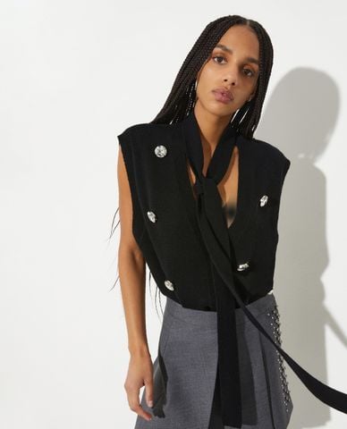  MAX&Co. - Áo khoác gilet nữ cổ V đính đá Mcoteoria 