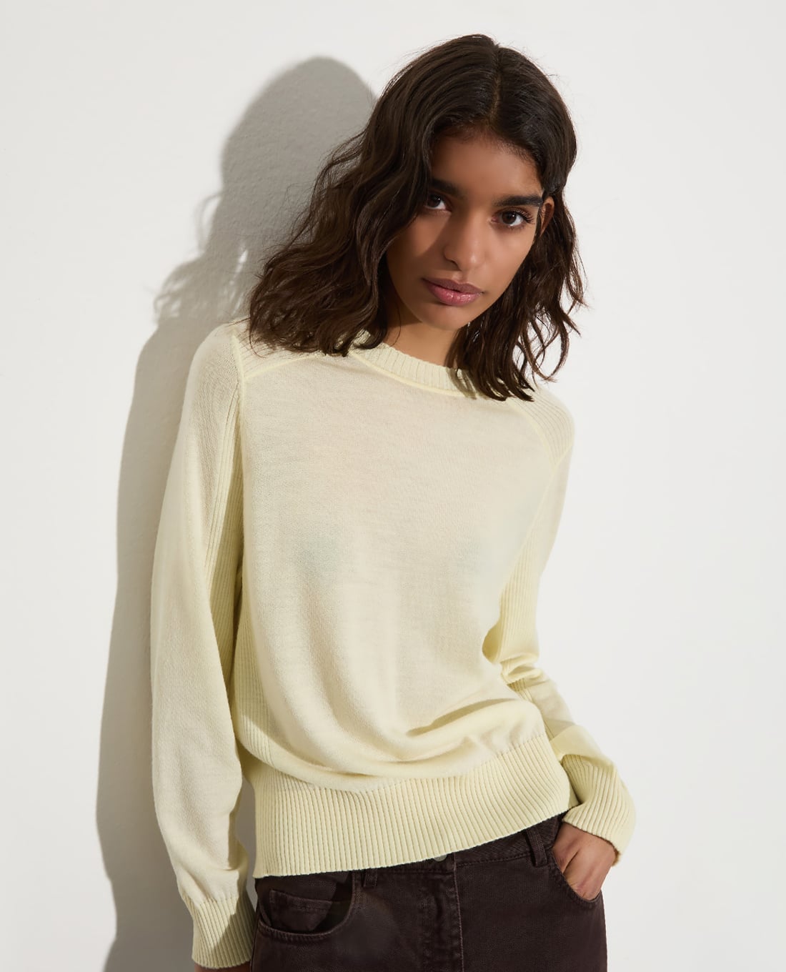 MAX&Co. - Áo dệt kim nữ cổ tròn tay dài Mcoberlina