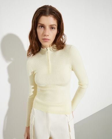  MAX&Co. - Áo dệt kim nữ cổ cao tay dài Mcomoschea 