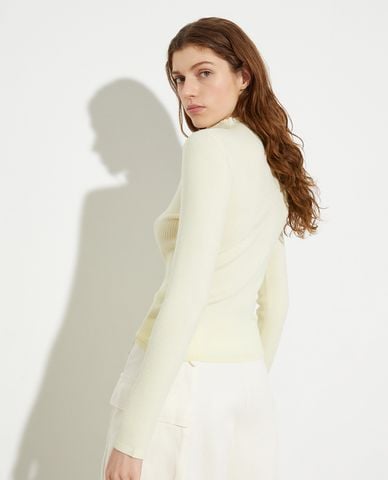  MAX&Co. - Áo dệt kim nữ cổ cao tay dài Mcomoschea 