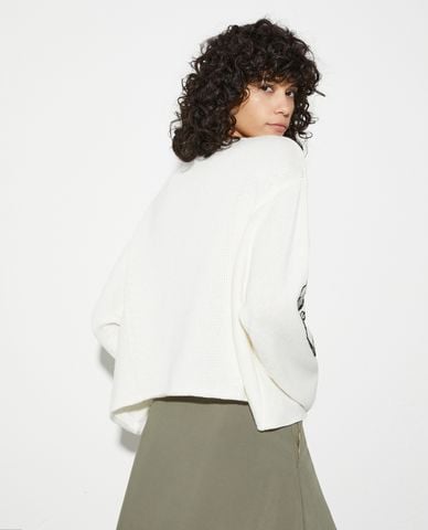  MAX&Co. - Áo dệt kim nữ cổ thuyền tay dài Ghiaia 