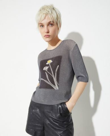  MAX&Co. - Áo dệt kim nữ cổ tròn tay lửng Noel 