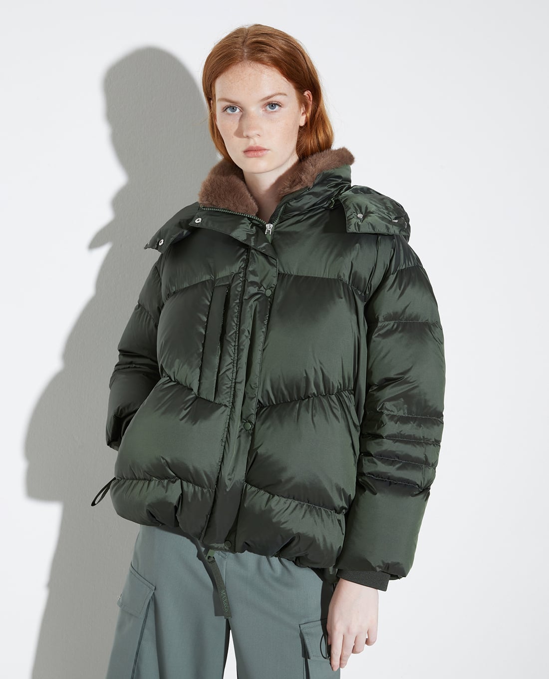 MAX&Co. - Áo khoác phao nữ phối mũ tay dài Cursore