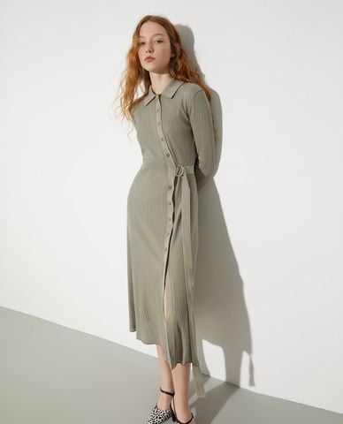  MAX&Co. - Đầm sơ mi midi cổ bẻ tay dài Mcogettito 