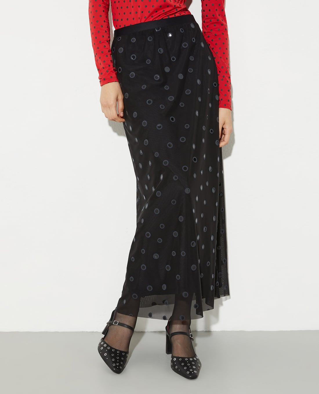 MAX&Co. - Chân váy chữ A midi đính sequin Mcoeliseo