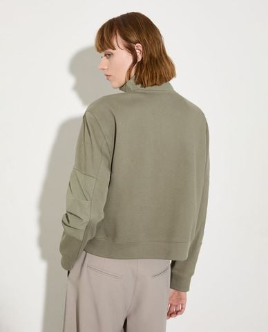  MAX&Co. - Áo sweatshirt nữ cổ cao phối khóa zip Mcogalante 