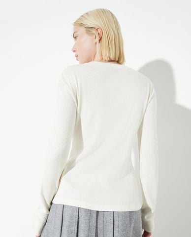  MAX&Co. - Áo dệt kim nữ cổ tròn tay dài Cacao 