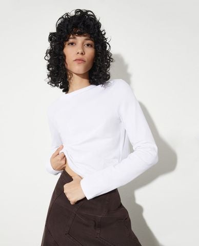  MAX&Co. - Áo croptop nữ cổ tròn tay dài Mcoelleni 
