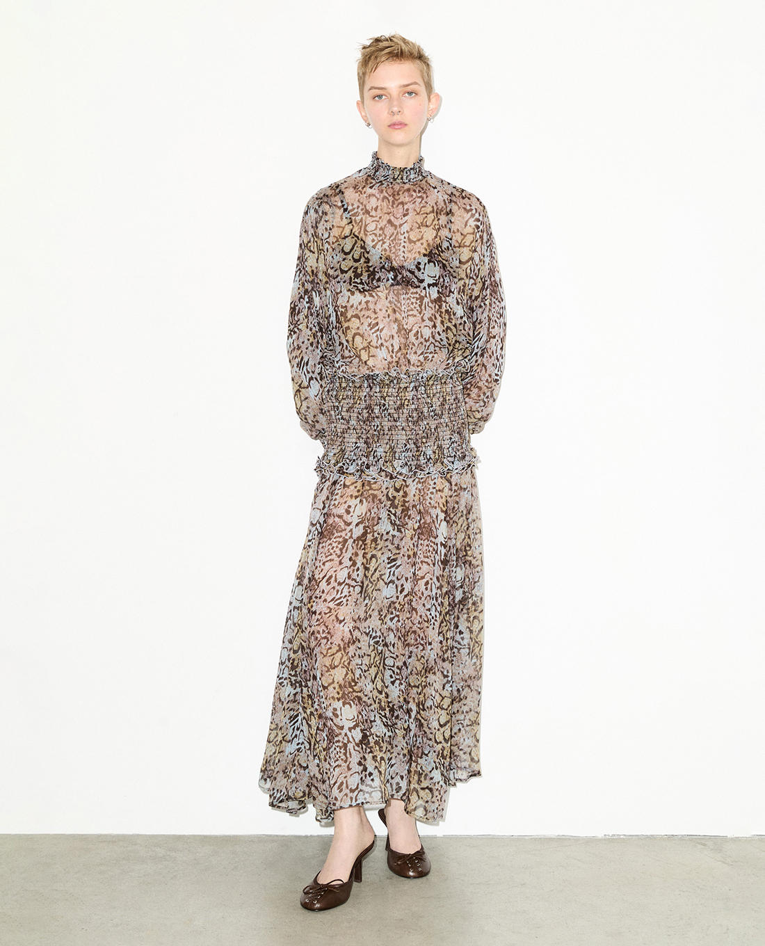 MAX&Co. - Đầm maxi tay dài xuyên thấu Mclcoccole