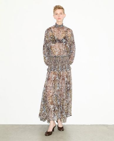  MAX&Co. - Đầm maxi tay dài xuyên thấu Mclcoccole 