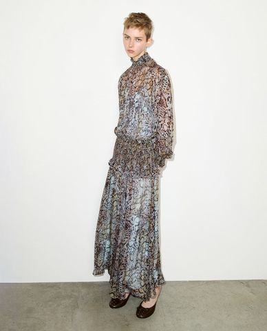  MAX&Co. - Đầm maxi tay dài xuyên thấu Mclcoccole 