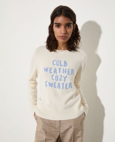  MAX&Co. - Áo dệt kim nữ cổ tròn tay dài Mclfontana 