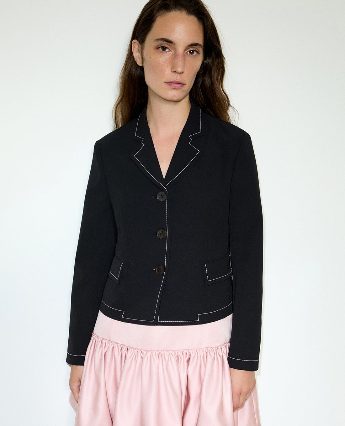 MAX&Co. - Áo khoác blazer nữ viền chỉ nổi Mcbladino
