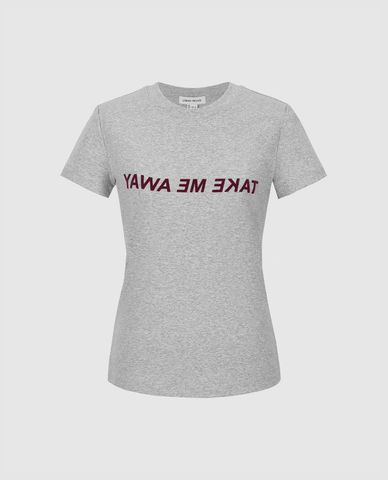  URBAN REVIVO - Áo thun nữ cổ tròn tay ngắn phom ôm 