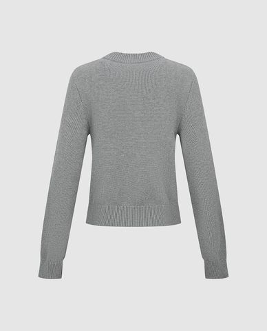  URBAN REVIVO - Áo khoác cardigan nữ tay dài phối hoạ tiết 