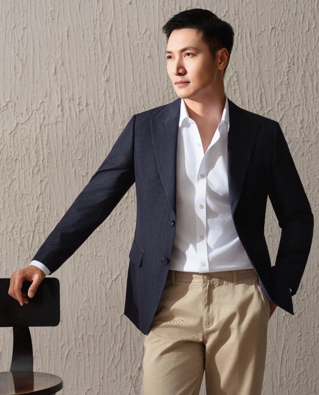 ARISTINO BUSINESS - Áo khoác blazer nam cổ ve tay dài Premio