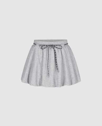  URBAN REVIVO - Chân váy chữ A mini phối dây rút 