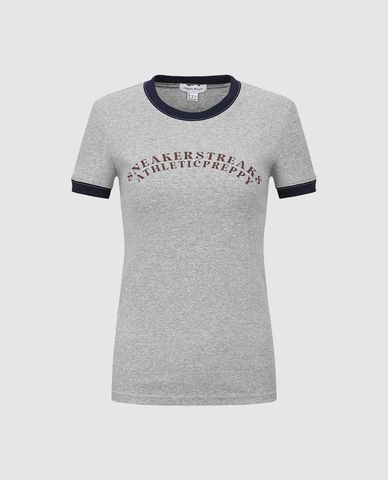  URBAN REVIVO - Áo thun nữ cổ tròn tay ngắn phom ôm 