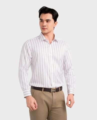  ARISTINO BUSINESS - Áo sơ mi nam cổ bẻ tay dài kẻ sọc 