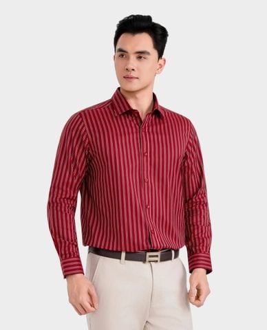  ARISTINO BUSINESS - Áo sơ mi nam cổ bẻ tay dài kẻ sọc 
