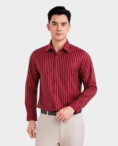  ARISTINO BUSINESS - Áo sơ mi nam cổ bẻ tay dài kẻ sọc 