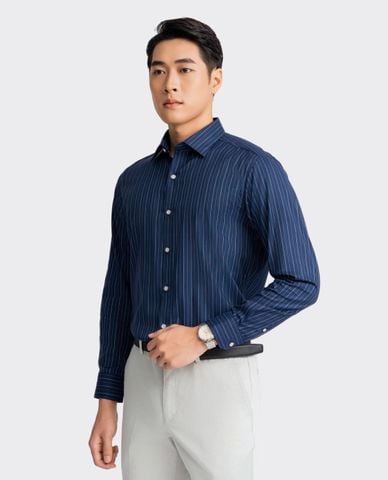  ARISTINO BUSINESS - Áo sơ mi nam cổ bẻ tay dài kẻ sọc 