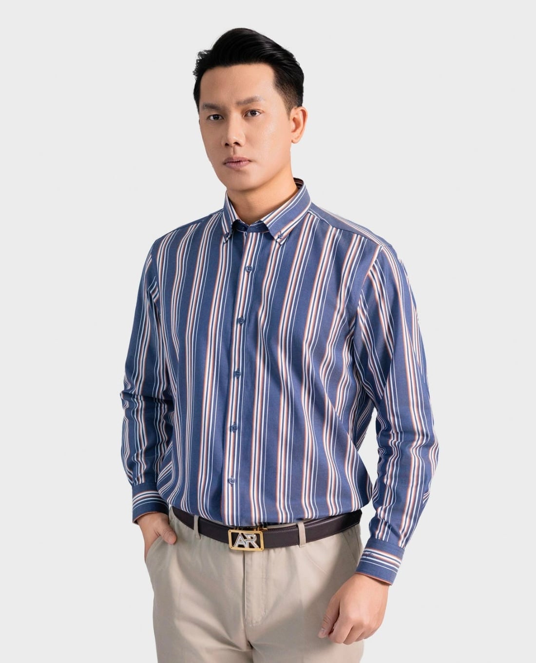 ARISTINO BUSINESS - Áo sơ mi nam cổ bẻ tay dài kẻ sọc