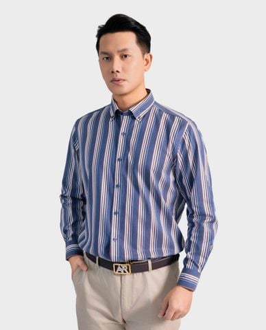  ARISTINO BUSINESS - Áo sơ mi nam cổ bẻ tay dài kẻ sọc 