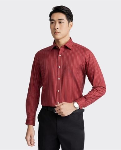  ARISTINO BUSINESS - Áo sơ mi nam cổ bẻ tay dài kẻ sọc 
