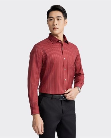  ARISTINO BUSINESS - Áo sơ mi nam cổ bẻ tay dài kẻ sọc 