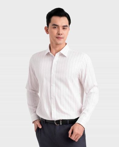  ARISTINO BUSINESS - Áo sơ mi nam cổ bẻ tay dài kẻ sọc 