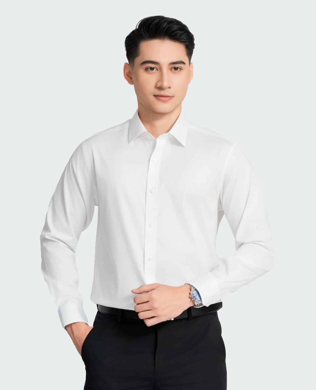 ARISTINO BUSINESS - Áo sơ mi nam cổ bẻ tay dài tối giản