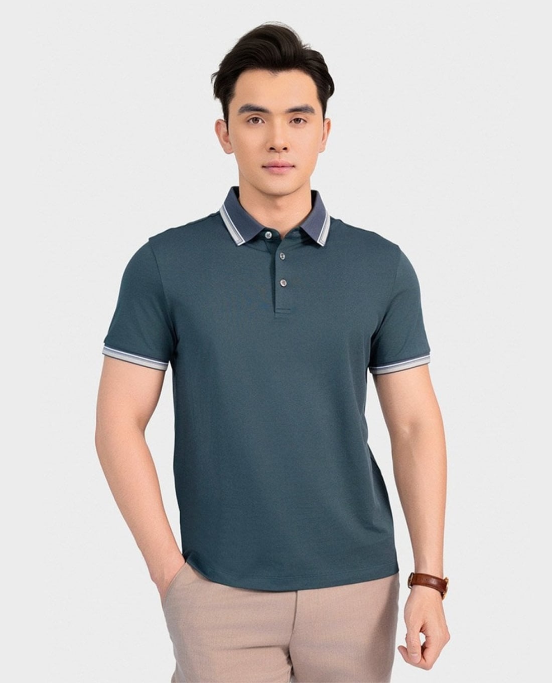 ARISTINO BUSINESS - Áo polo nam cổ bẻ tay ngắn