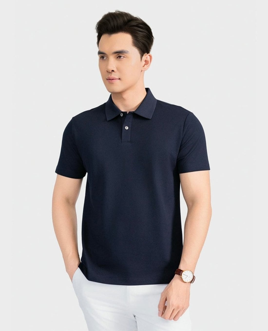 ARISTINO BUSINESS - Áo polo nam cổ bẻ tay ngắn tối giản