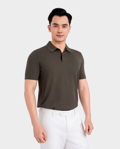  ARISTINO BUSINESS - Áo polo nam cổ bẻ tay ngắn phối nút 
