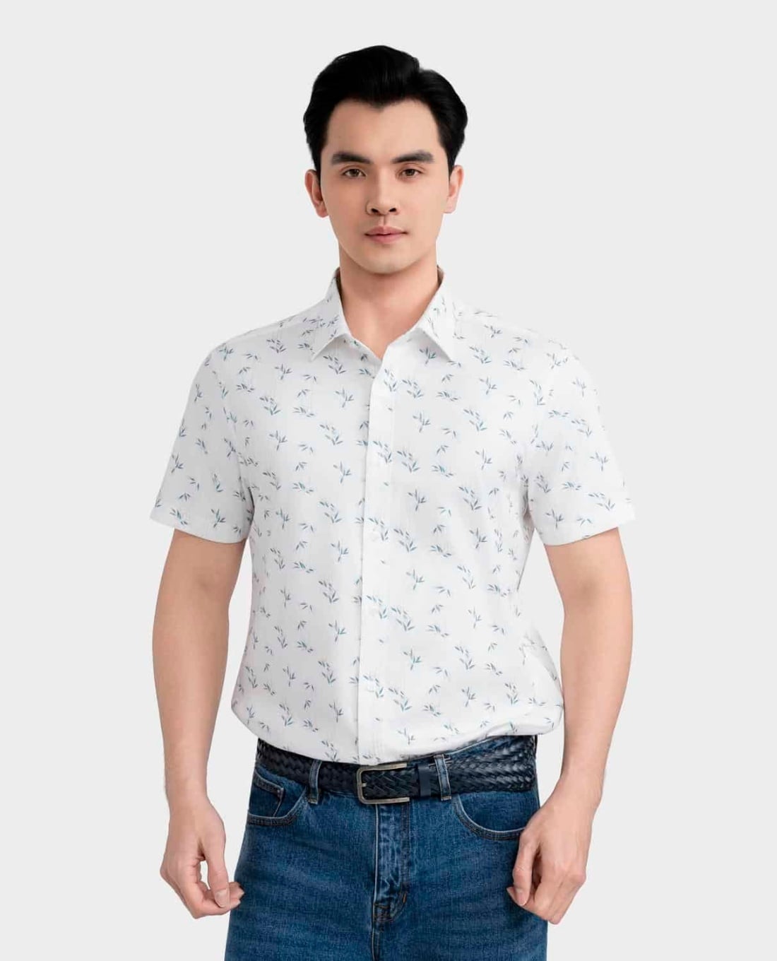 ARISTINO BUSINESS - Áo sơ mi nam cổ bẻ tay ngắn in họa tiết