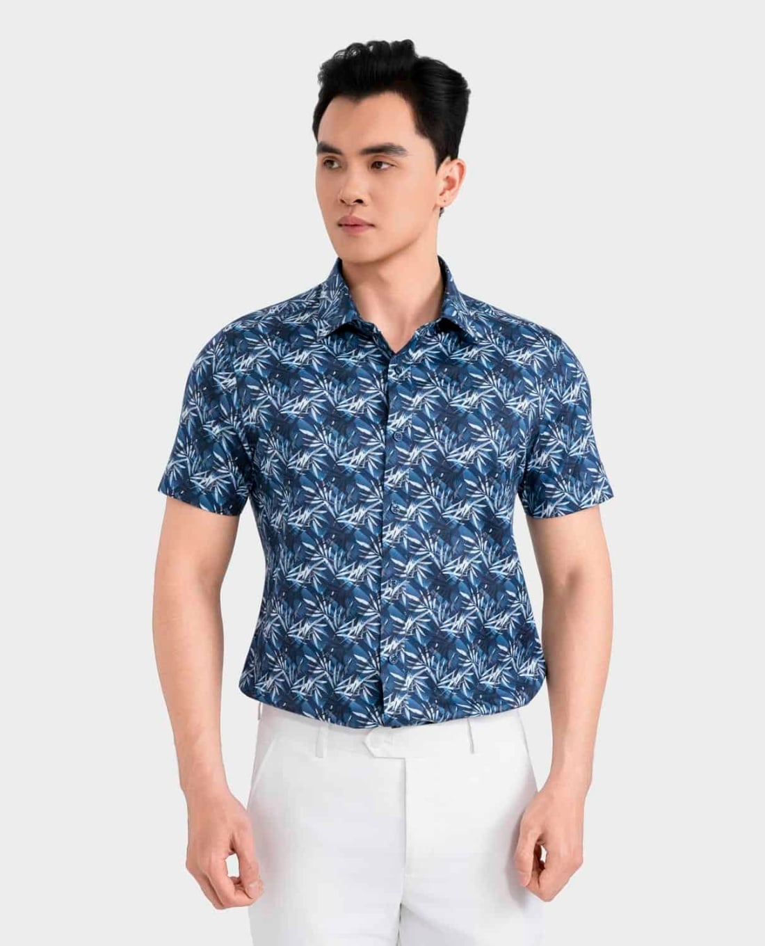 ARISTINO BUSINESS - Áo sơ mi nam cổ bẻ tay ngắn in họa tiết