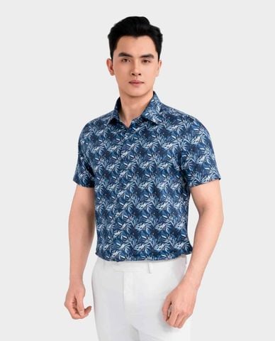  ARISTINO BUSINESS - Áo sơ mi nam cổ bẻ tay ngắn in họa tiết 